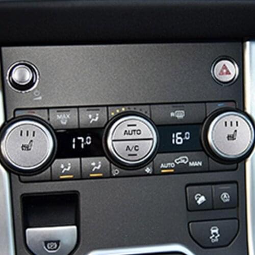 For Land Rover Range Rover Evoque 2012-2018 Aluminum Alloy Car Air Knob Conditioning Button Stickers Silver Car Accessories