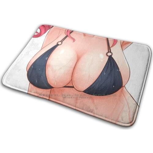 Bikini Boobs | Azur Lane Anime Mat Rug Carpet Anti-Slip Bedroom Entrance Door Mat Azur Lane Boobs Ass Butt Waifu Iron Blood