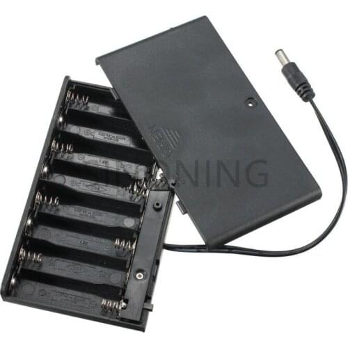 Arduino 12v power supply with cover switch DC battery box AA * 8 12V battery holder