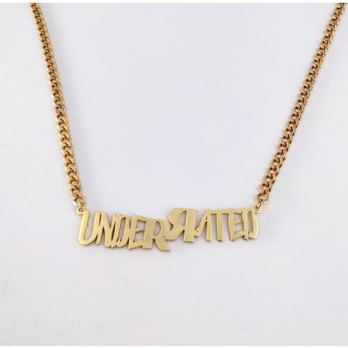 Big Pendant Custom Logo Necklaces Personalized for Women Customized Name Plate Men Gold Cuban Link Choker Fashion Jewelry Gift