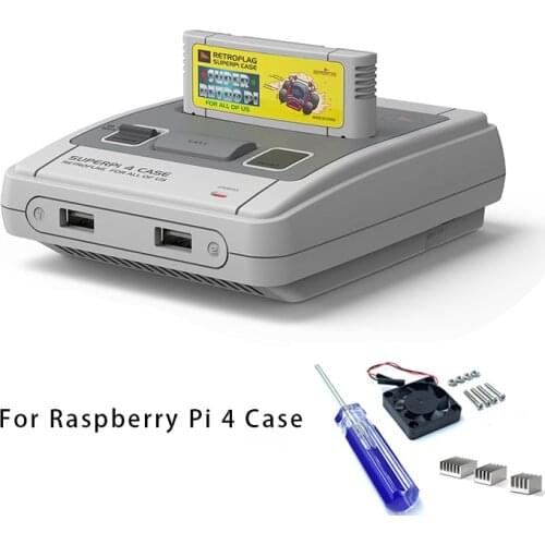 Retroflag SUPERPi CASE-J Game Case for Raspberry Pi 3B Plus (3B+)/3B Safe Shutdown and Safe Reset Game Accessories
