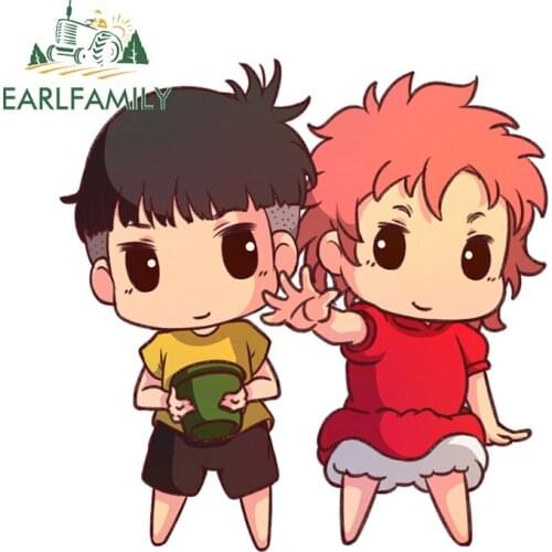 EARLFAMILY 13cm x 12.7cm for Shuushuu Vinyl Car Stickers Windshield Motorcycle Helmet Decoration Scratch-proof Window Decal