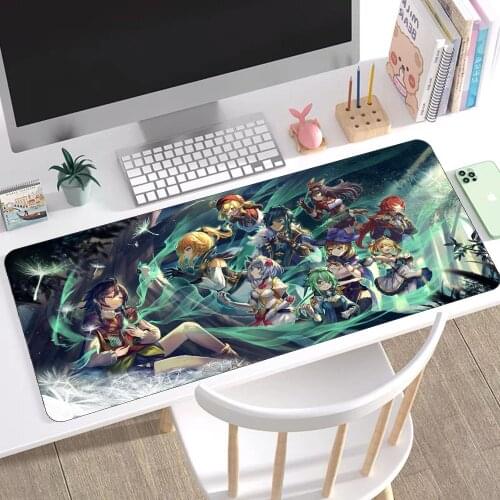 Genshin anime computer mouse pad game player mouse pad grande game mouse pad desktop mouse teclado mouse pad adequado para csgo