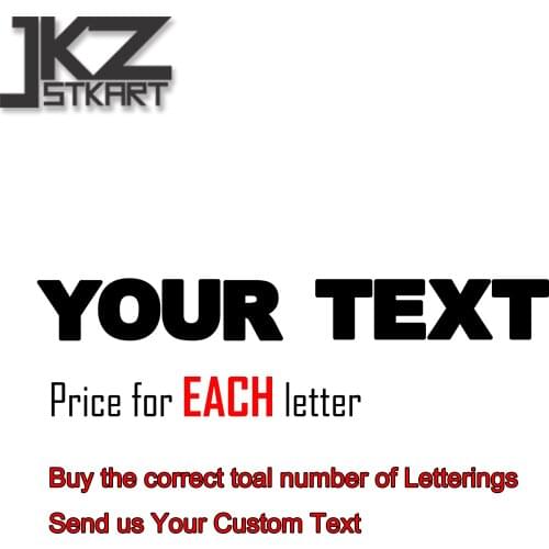 JKZ STKART Vinyl Die Cut Lettering A-Z Personality Custom Text For Car Motor Bike Truck Laptop Helmet