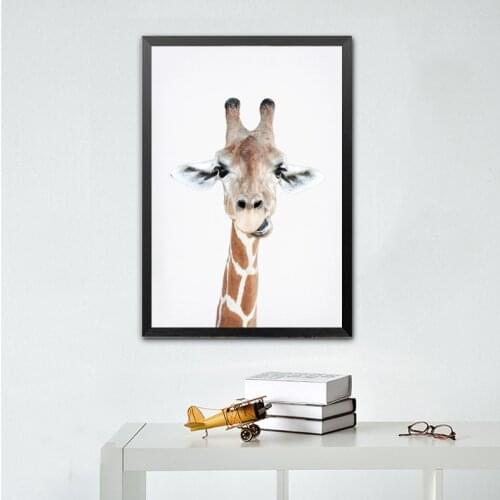 Giraffe Canvas Painting Nursery Wall Art Bear Poster and Print Nordic Lovely Animal Picture for Kids Baby Boys Room Home Decor