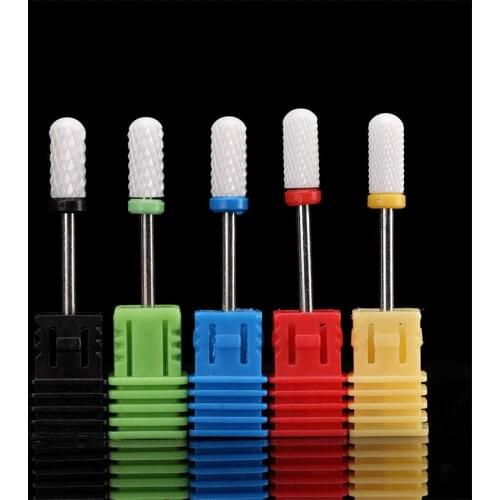 Ceramic Nail Drill Bit For Electric Machine Milling Cutter For Pedicure Manicure Files Buffers Nail Art Polishing Remove