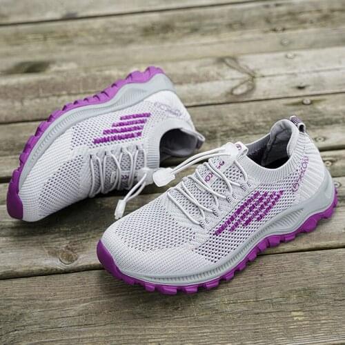 Fashion Platform Sneakers Women Shoes Sport Running Summer Breathable Mesh Casual Shoes Women Lace-up Ladies Vulcanized Shoes