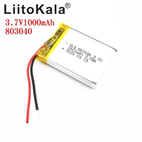 XSL 3.7v 803040 1000mah lithium li polymer rechargeable battery for electronic book tablet toys Mobile Pocket replacement batter