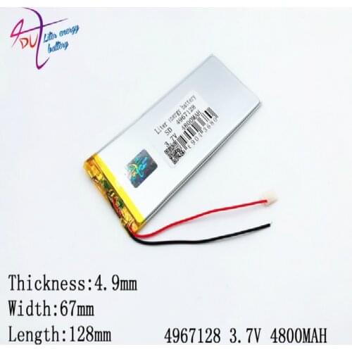 Liter energy battery Tablet PC capacity 4967128 3.7V 5065125 4800MAH Universal Li-ion for tablet pc 7 8 9 inch
