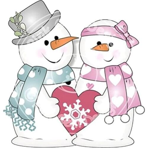 Lover Heart Snowman Metal Cutting Dies Christmas Doll Stencil for Craft DIY Scrapbooking Decorative
