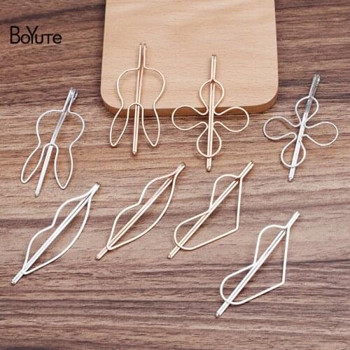BoYuTe (50 Pieces/Lot) 70MM Length Metal Iron Korean Hairpin Bangs Clip Diy Hair Accessories Materials Wholesale