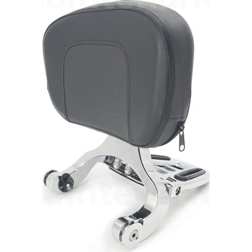 Motorcycle Multi-Purpose Driver Passenger Backrest with Folding Luggage Rack