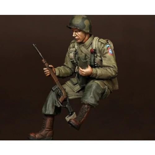 1/35 Resin Model figure GK Soldier 1 Lieutenant US Airborne Division. Normandy WWII Military theme Unassembled and unpainted kit