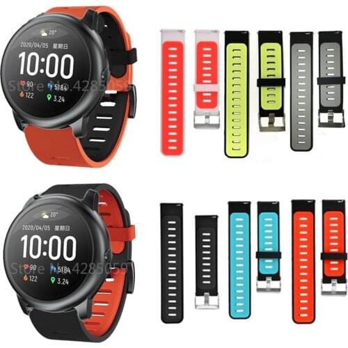 Soft Bracelet For Xiaomi Haylou Solar LS05 Watch Band Strap For Xiaomi Color 22mm Silicone Wristband For Garmin Vivoactive 4