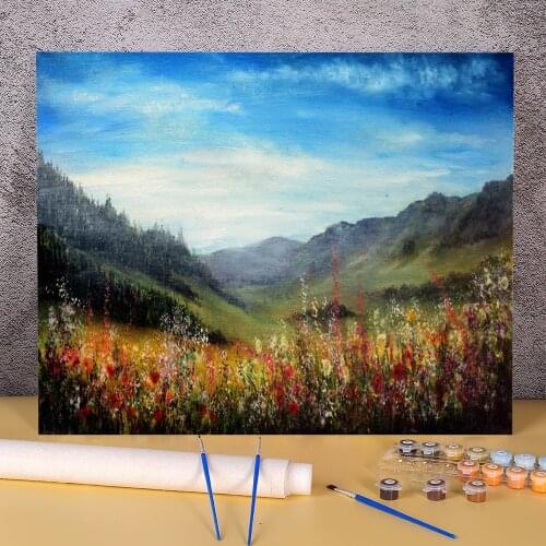Natural Scenery Abundance DIY Painting By Numbers Package Acrylic Paints 50*70 Paiting By Numbers Decoration Drawing