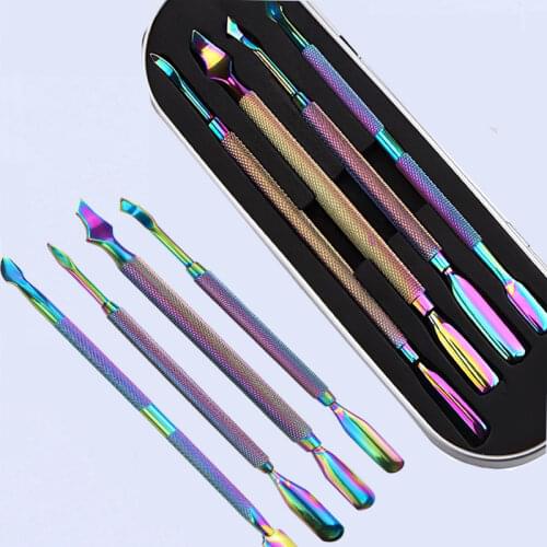 DIOZO Nail Cuticle Pusher Set Nail Gel Remover Dead Skin Cutter Stainless Steel Manicure Scissor Clipper Nail Art Tool
