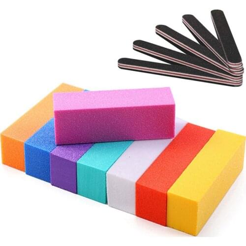 High Elastic Sponge Nail File Set Nail Repair Buffer Block Pedicure Polishing Fingernail Polish Scrubbing Beauty Tool