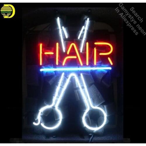 Neon Sign for Hair Cut Barber Shop Salon Neon Tube Sign commercial Light handcraft Lamps Displays neon light sign Lamp Anime