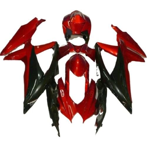 New ABS Full Fairings Kit Fit For SUZUKI GSXR600 GSXR750 08 09 10 R600 R750 K8 GSXR 600 750 2008 2009 2010 Red black