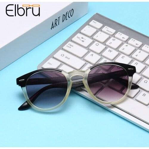 Elbru 2021 New Gradual Gray Lens Reading Glasses Vintage Presbyopic Spectacles Comfortable Hyperopia Eyewear Diopter +1.0 +1.0