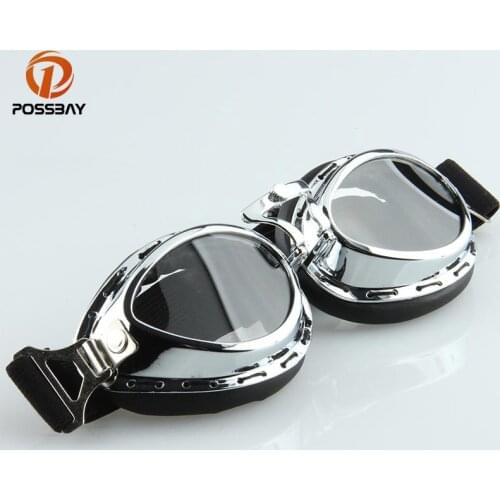 Motocross Goggles Helmet Pilot Scooter Retro Moto Outdoor Dirt Bike Riding Sunglasses Retro Motorcycle Glasses Vintage Off-Road