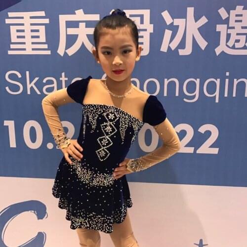 Ice figure skating dress/Spanish/Tap Costume Dance Latino Rhythmic Acro leotard
