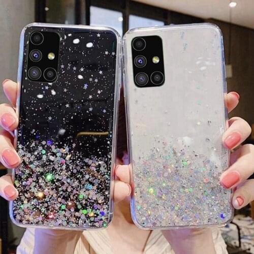 Luxury Bling Glitter Phone Case For Samsung Galaxy M51 M 51 515 M515 M515F Soft Silic on GALAXY M51 M515F/DSN cases Back cover