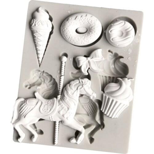 Trojan Cone Silicone Mold Fudge Mold Sugarcraft Cake Decoration Tool Chocolate Sugar Cane Mold Kitchen Accessories