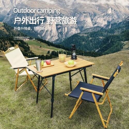 Folding Camping Table Outdoor BBQ Backpacking Aluminum Alloy Desk Furniture Computer Bed Portable Durable Barbecue Lightweight