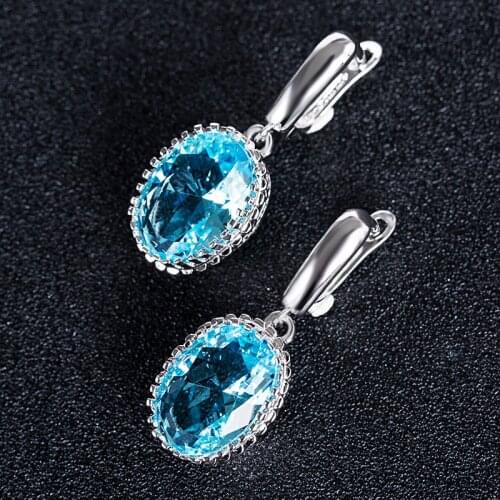 Huitan New Come Vintage Drop Earrings For Women With Dazzling Cubic Zircon Stone Three Color Available Wholesale Lots&Bulk