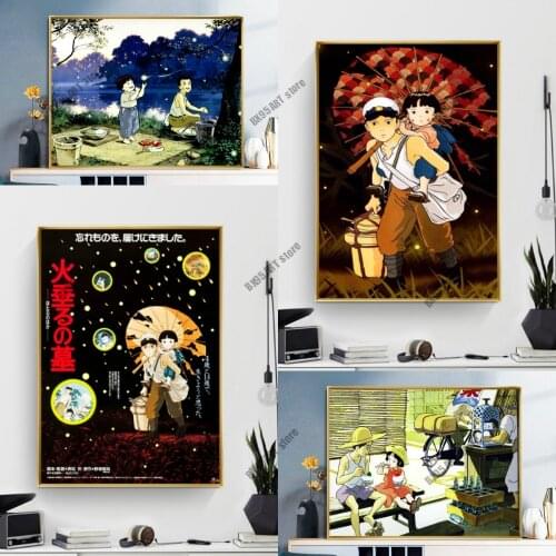 Japanese Anime Posters and Prints Hayao Miyazaki Movie Canvas Painting Wall Art Nordic Pictures for Living Kids Home Decoration