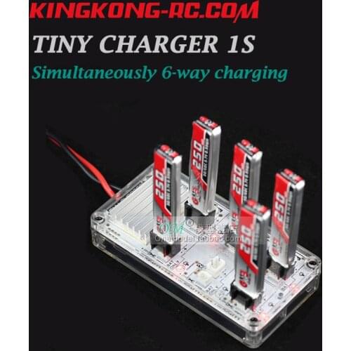 M./- LDARC /Kingkong Tiny 6in1 Battery Charger 500mA 4.2V/4.35V 1S Lipo Charger USB XT60 Charging Board Hub Port For Tiny 7 FPV