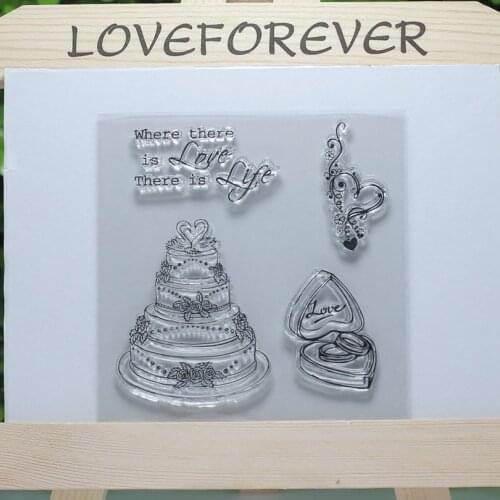 Life is full of love cake ring transparent clear stamps for Scrapbooking/Card Making/Stamp set stationery proposal decoration