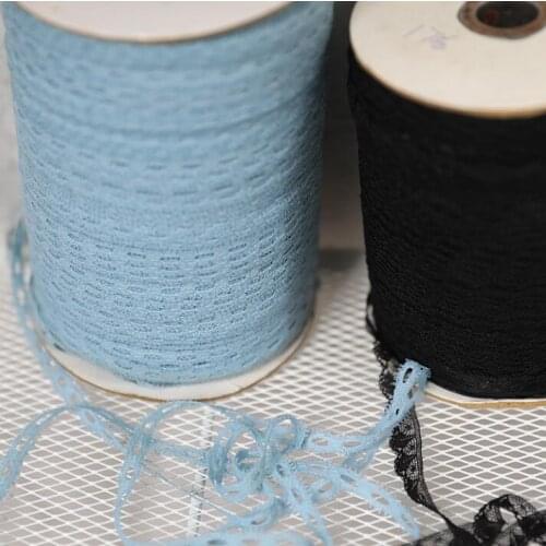 20 Meters Blue Black Polyester Lace Trim Handicrafts Embroidered Net Lace Trim Ribbon DIY Sewing & Skirt Accessories Free Ship