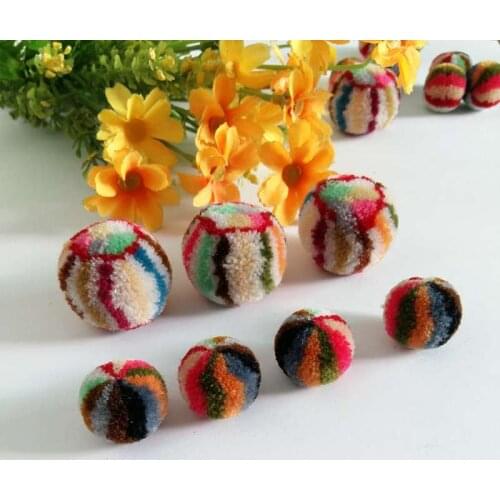 20mm-30mm Multicolor windmill Polyester Soft Pom Pom Fluffy Pompom Ball For Crafting Kids Toys Accessory DIY Crafts Supplies