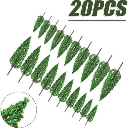 20pcs/lot New 4.5-16cm Model Trees Tower Shaped Green Trees Model Garden Scenery Layout