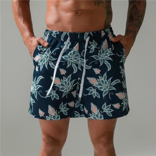 2021 New Plus Size Summer Quick-Drying Beach Male Printed Swimming Trunks Five-Point Shorts Big Shorts Mens Clothing Swimwear