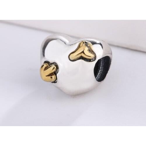 3D106 925 Sterling Silver Vintage Arrow String Heart-Shaped Pendant Bracelet Charm Bracelet Girl Jewelry DIY Bracelet Pendant