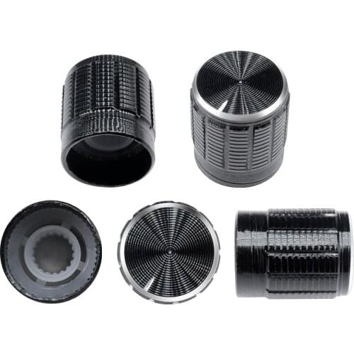 5pcs/Lot 15X17MM Aluminum Alloy Potentiometer Knob Rotary Switch Cap Inner Diameter 6MM Rotary Control Turning Knob 360 Degree