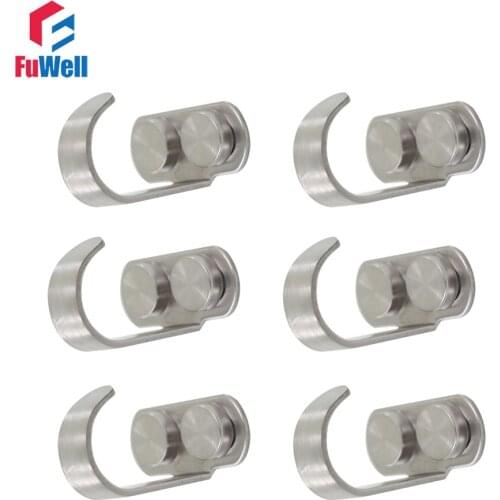 6pcs Stainless Steel Hooks Hanger Heavy Duty Wall Mount Coat Hooks 35 x 33mm Hooks On The Wall for Kitchen Bathroom Shower