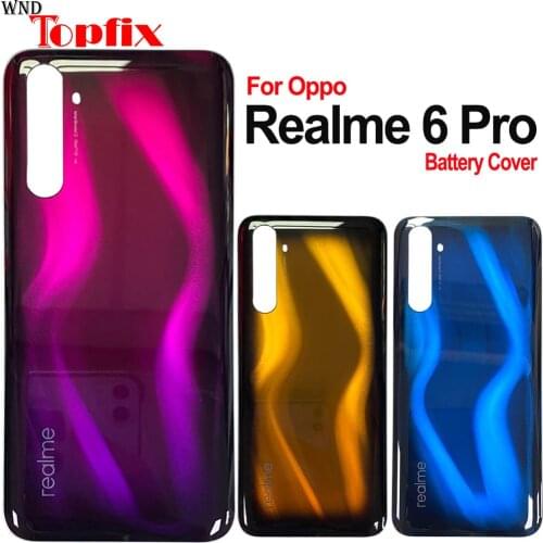 6.6"For Oppo Realme 6 Pro Back Housing Back Cover Battery Case For Realme 6Pro RMX2061 RMX2063 Battery Cover Replacement
