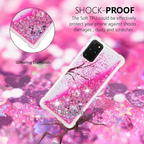 S11 Case For Samsung Galaxy S 20 Plus 6.7 inch Silicone Cover Liquid Glitter Bling Quicksand Samsung S 20 + S11 Phone Back Case
