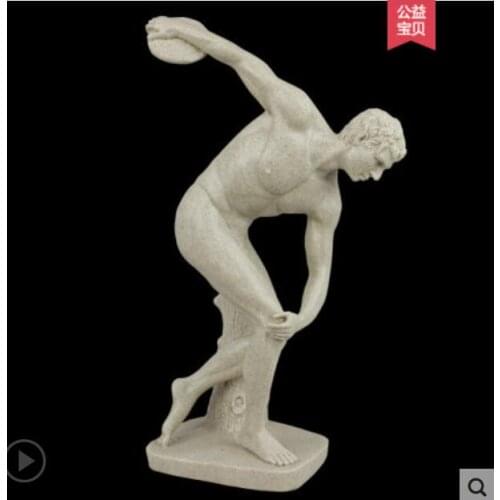 European-style discus thrower works of art household decoration creative sand sculpture abstract movement human figure decorat