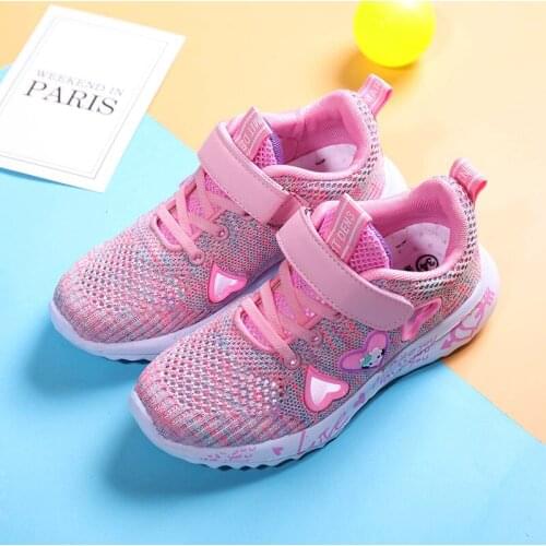 Children Breathable Mesh Casual Sandals Girls Sneakers Flats Shoes For Kids Girl Summer Breathable Sport Non-Slip Running Shoes