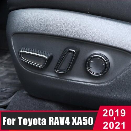 For Toyota RAV4 2019 2020 2021 RAV 4 XA50 ABS Car Seat Adjustment Switch Knob Panel Trim Covers Interior Moulding Accessories