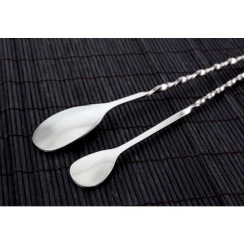 Stainless Steel Home Bar Cocktail Drink Mixer Muddler Stirrer Stirring Mixing Spoon Ladle For Bartender, Bar Takes