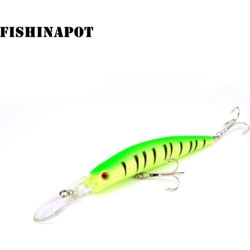 FISHINAPOT 1PCS Crankbait 14cm/15g Fishing lures Minnow Artificial Hard Bait Suspension Fishing Bait bass Wobbler Swimbait Pesca