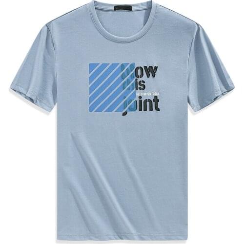 TFU Men Fashion Print England Style 100% Cotton T-shirt Tees Men 2020 Summer New Casual O-Neck Streetwear Tshirts Men Plus Size