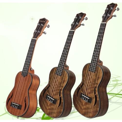 21/23/26inch Walnut Wood Ukulele Guitar 4 Strings Wooden Hawaiian Guitar Musical Acoustic Instrument