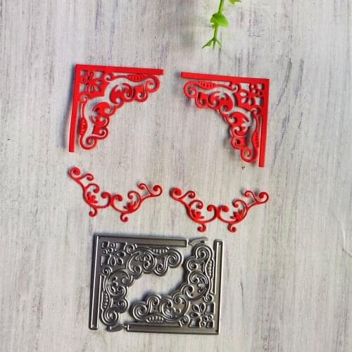 Lace Flower Corner Scrapbook Metal Cutting Dies Template Mold Paper Craft Knife Mould Blade Punch Stencils Dies New